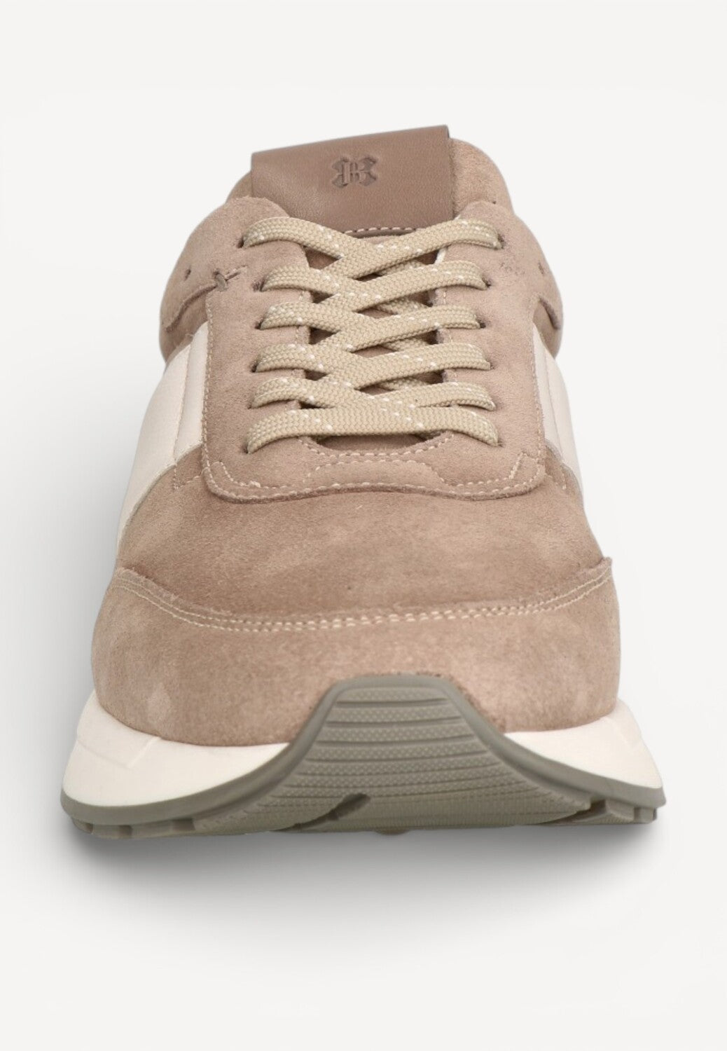 Heren veterschoenen-Beige combi kleur