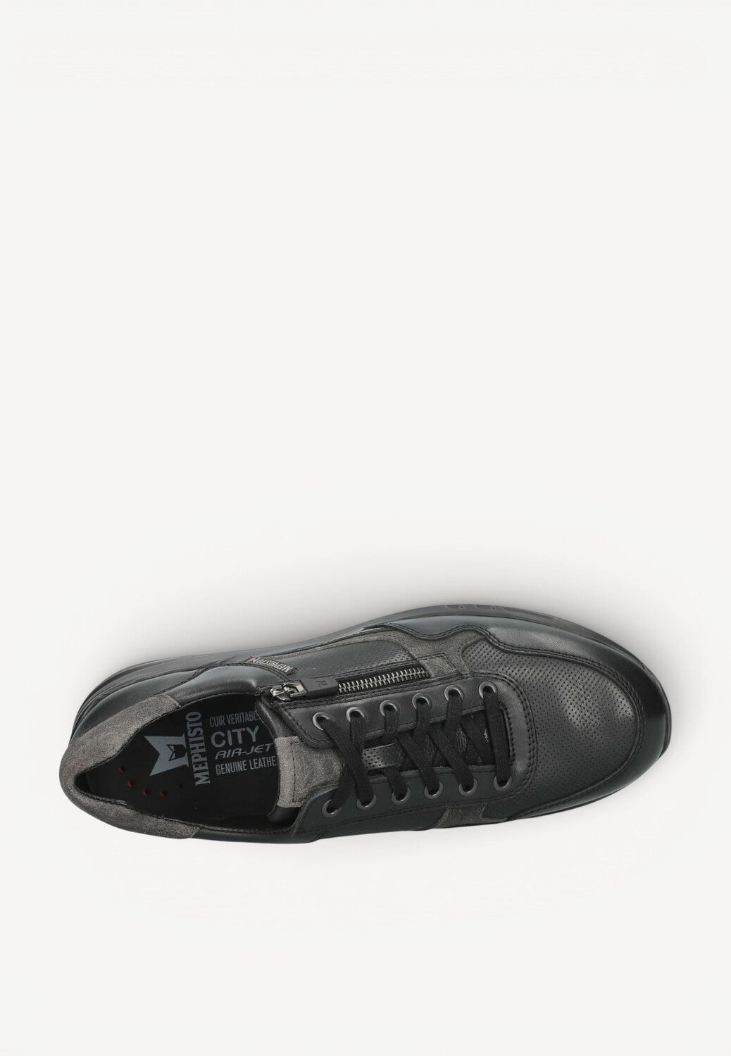 Heren veterschoenen-Zwart leer