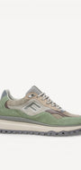 Heren veterschoenen-Groen combi kleur
