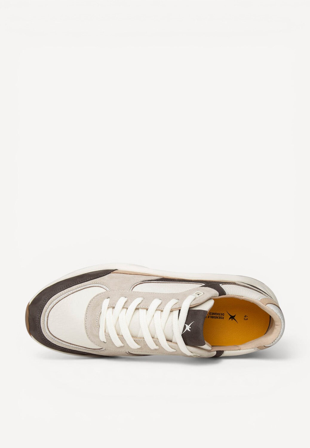 Heren veterschoenen-Bruin combi kleur