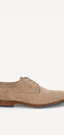 Heren veterschoenen-Beige suède/nubuck