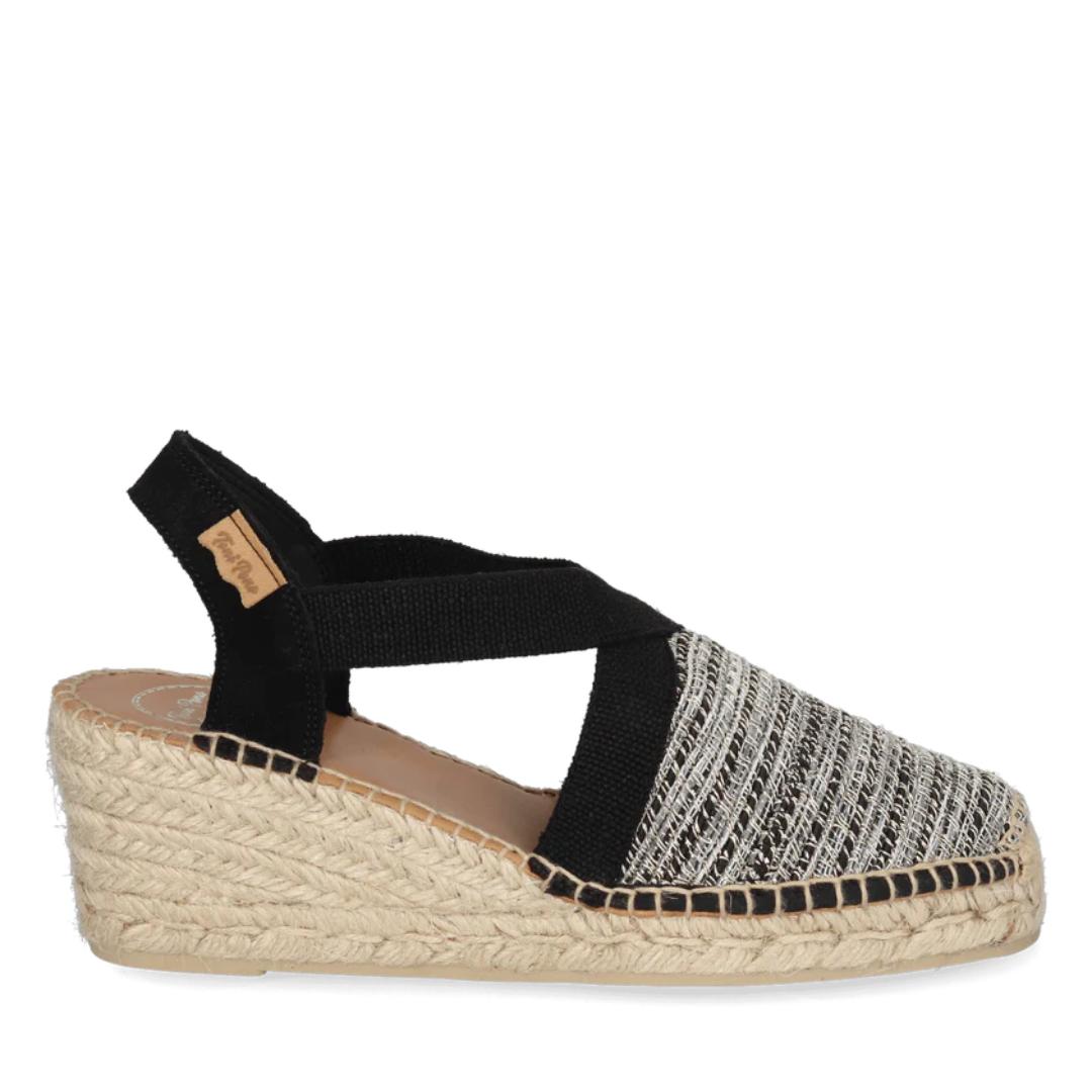 MUIL +SLINGBACK-Zwart combi kleur