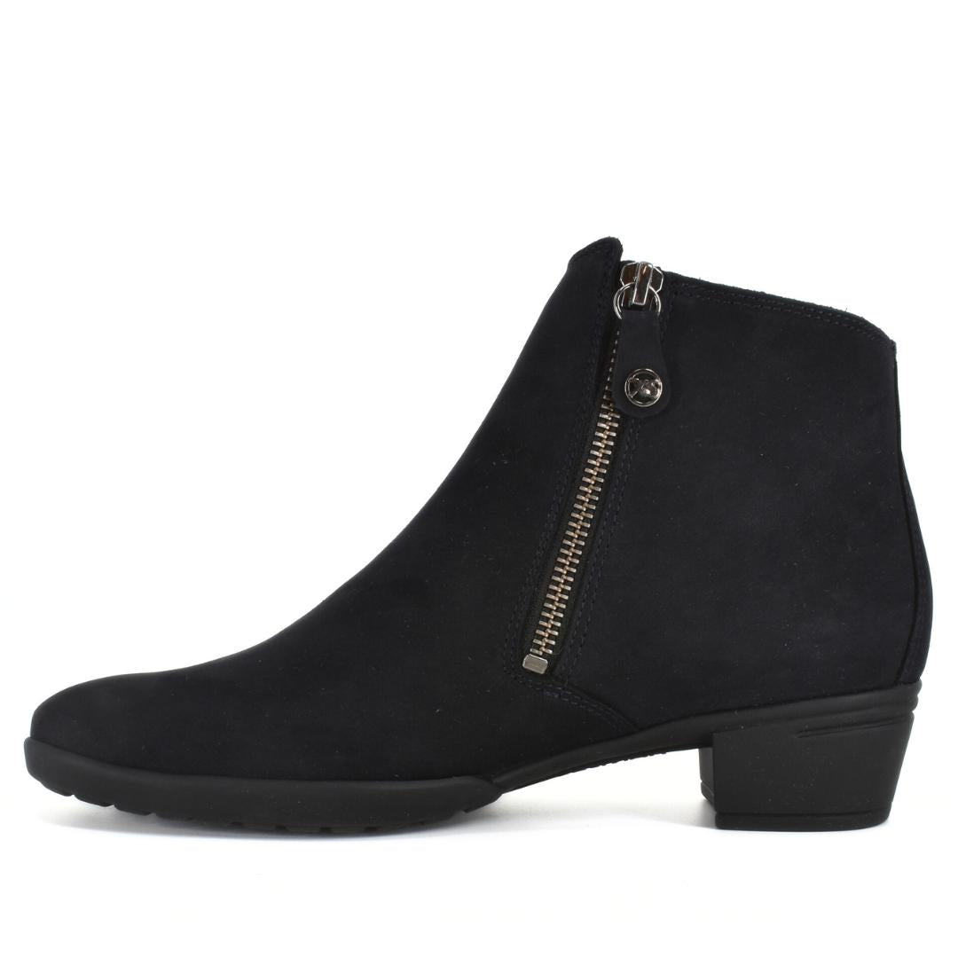 DAMES BOOTS+KORT LAARS-Blauw suède/nubuck