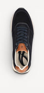 Heren veterschoenen-Blauw suède/nubuck