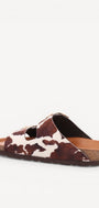 DAMES OPEN SCHOENEN-Bruin combi kleur