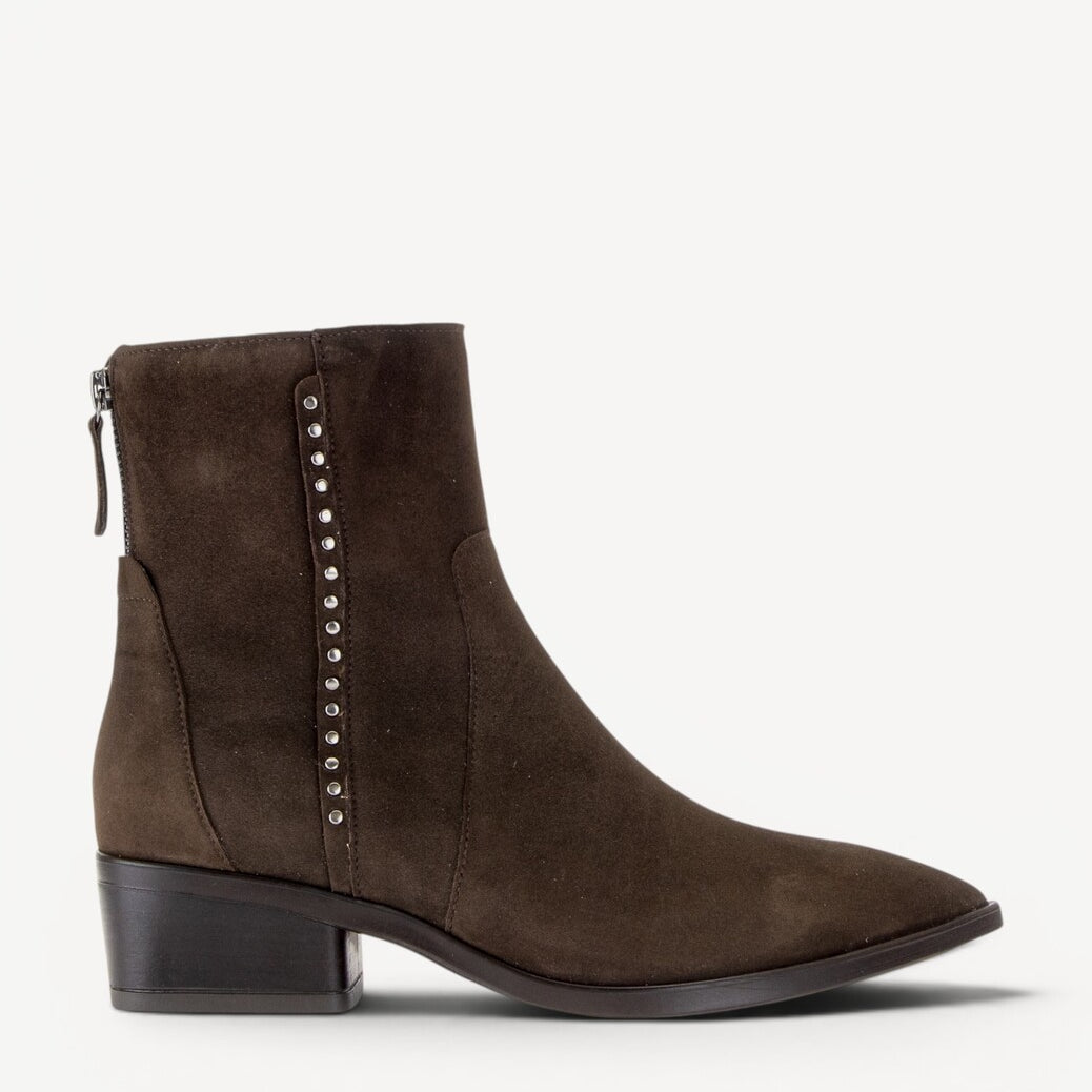 DAMES BOOTS+KORT LAARS-Bruin suède