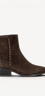 DAMES BOOTS+KORT LAARS-Bruin suède