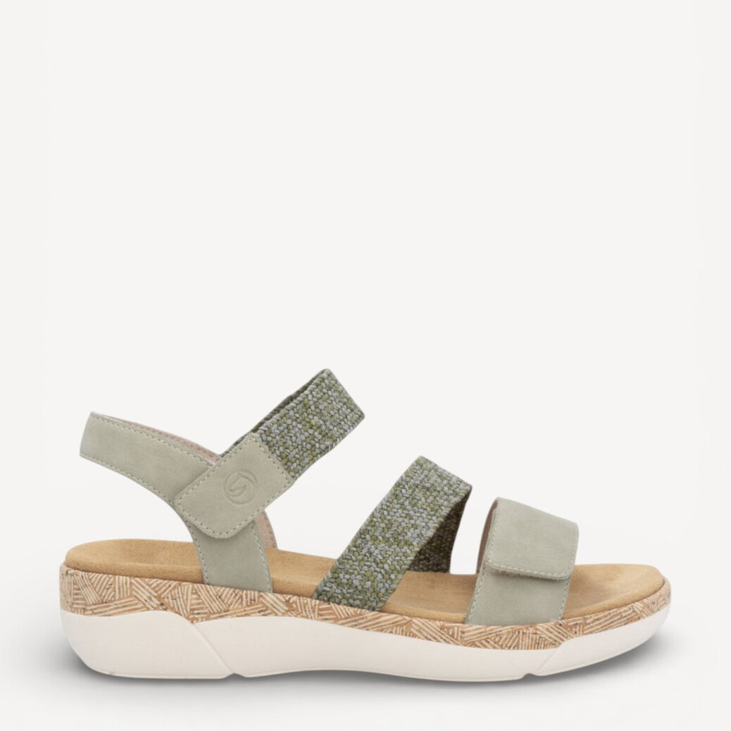 DAMES OPEN SCHOENEN-Groen suède/nubuck