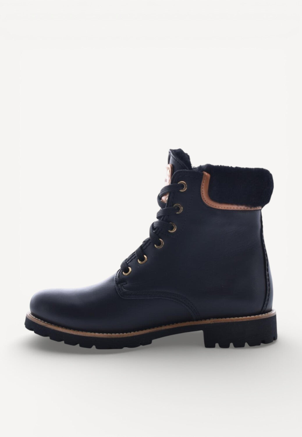 DAMES BOOTS+KORT LAARS-Zwart leer
