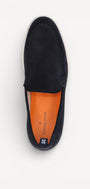 Heren instapper-Blauw suède/nubuck