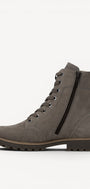 DAMES BOOTS+KORT LAARS-Grijs suède