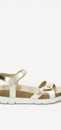 DAMES OPEN SCHOENEN-Goud leer
