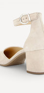 BALLERINAS + PUMPS-Beige suède/nubuck