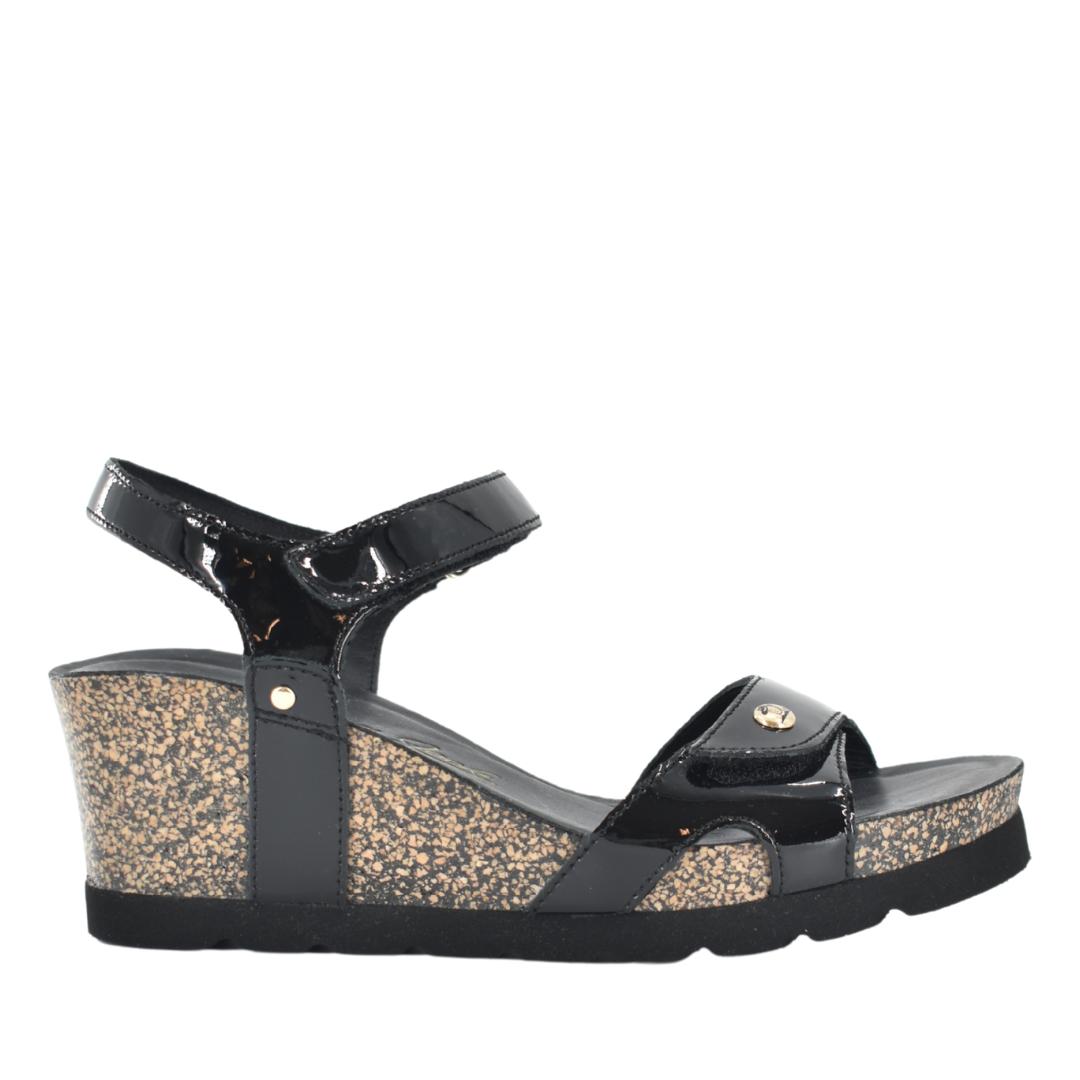 DAMES OPEN SCHOENEN-Zwart lak