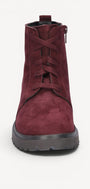 DAMES BOOTS+KORT LAARS-Rood suède/nubuck