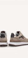 Heren veterschoenen-Beige suède/nubuck