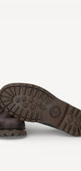 Heren veterschoenen-Bruin leer
