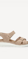 DAMES OPEN SCHOENEN-Beige suède/nubuck