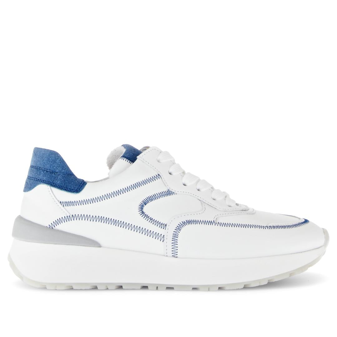 DAMES SPORTIEVE VETERSCHO-Wit leer