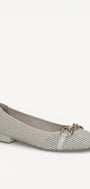 BALLERINAS + PUMPS-Beige leer