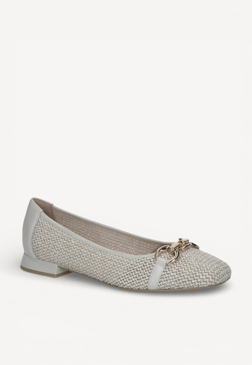 BALLERINAS + PUMPS-Beige leer