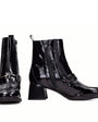 DAMES BOOTS+KORT LAARS-Zwart lak