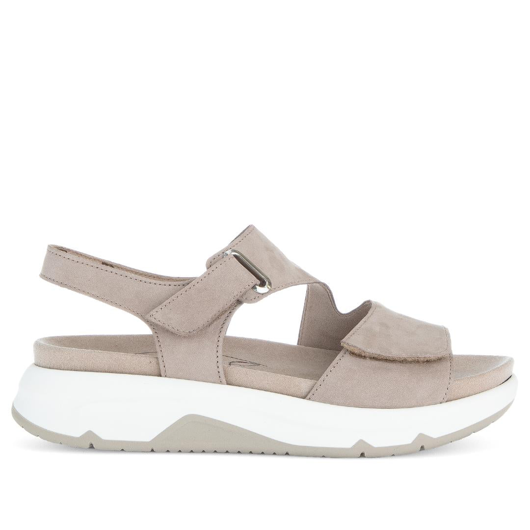 DAMES OPEN SCHOENEN-Beige suède/nubuck