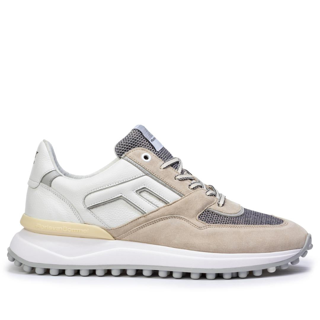 Heren veterschoenen-Beige combi kleur