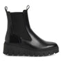 DAMES BOOTS+KORT LAARS-Zwart leer