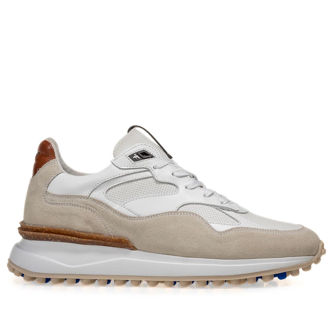 Heren veterschoenen-Wit combi kleur