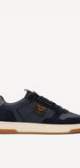 Heren veterschoenen-Blauw suède/nubuck