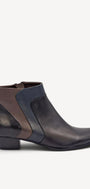DAMES BOOTS+KORT LAARS-Zwart combi kleur