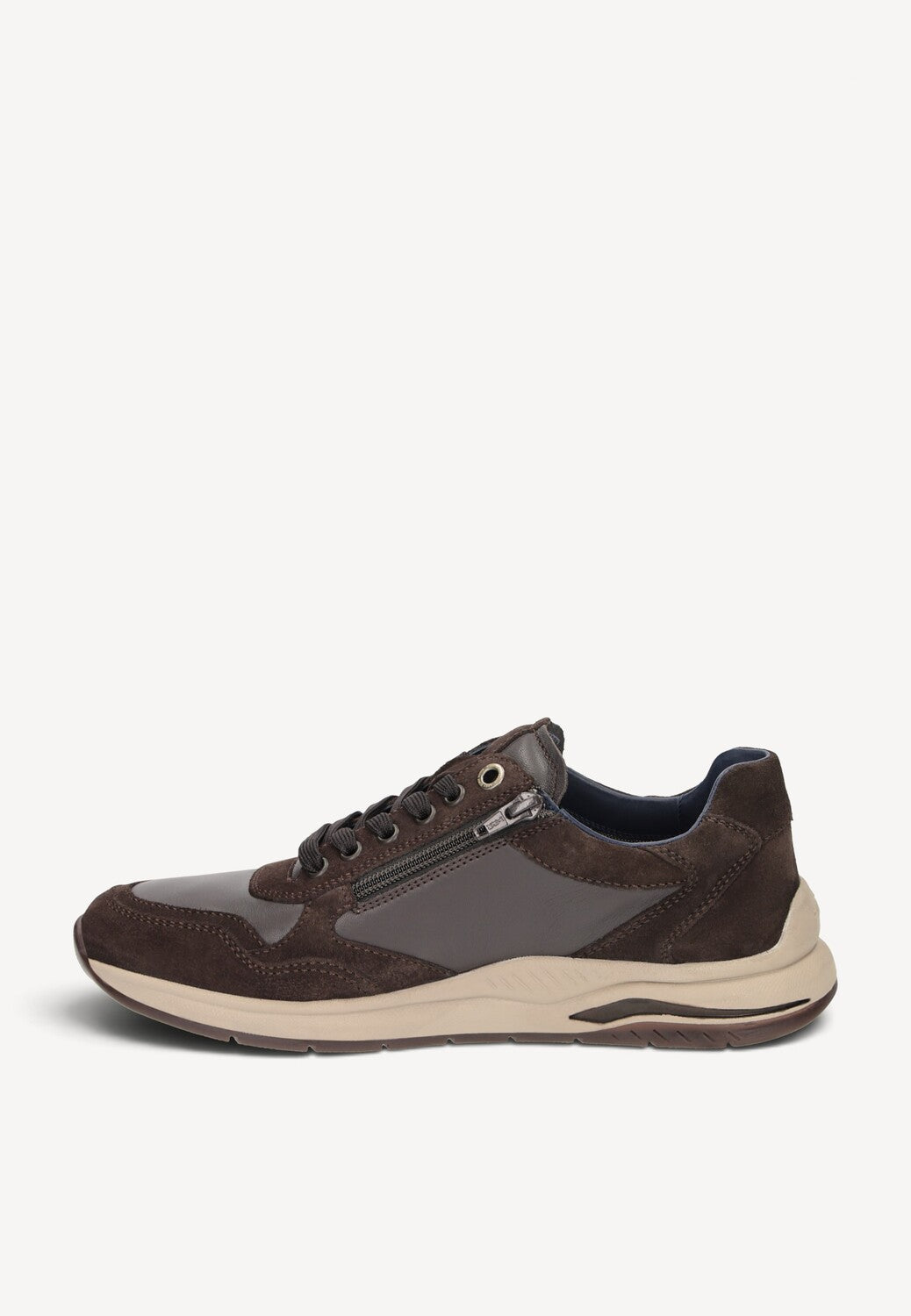 Heren veterschoenen-Bruin combi kleur