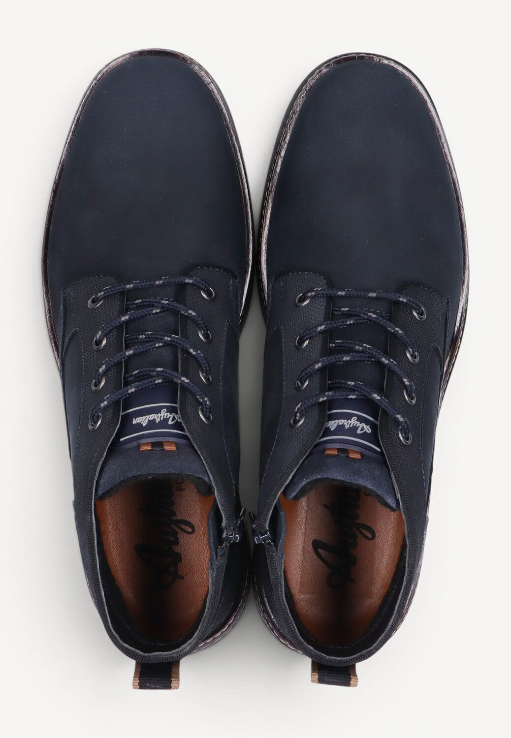 Heren boots-Blauw suède/nubuck