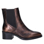 DAMES BOOTS+KORT LAARS-Brons leer