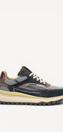Heren veterschoenen-Blauw combi kleur