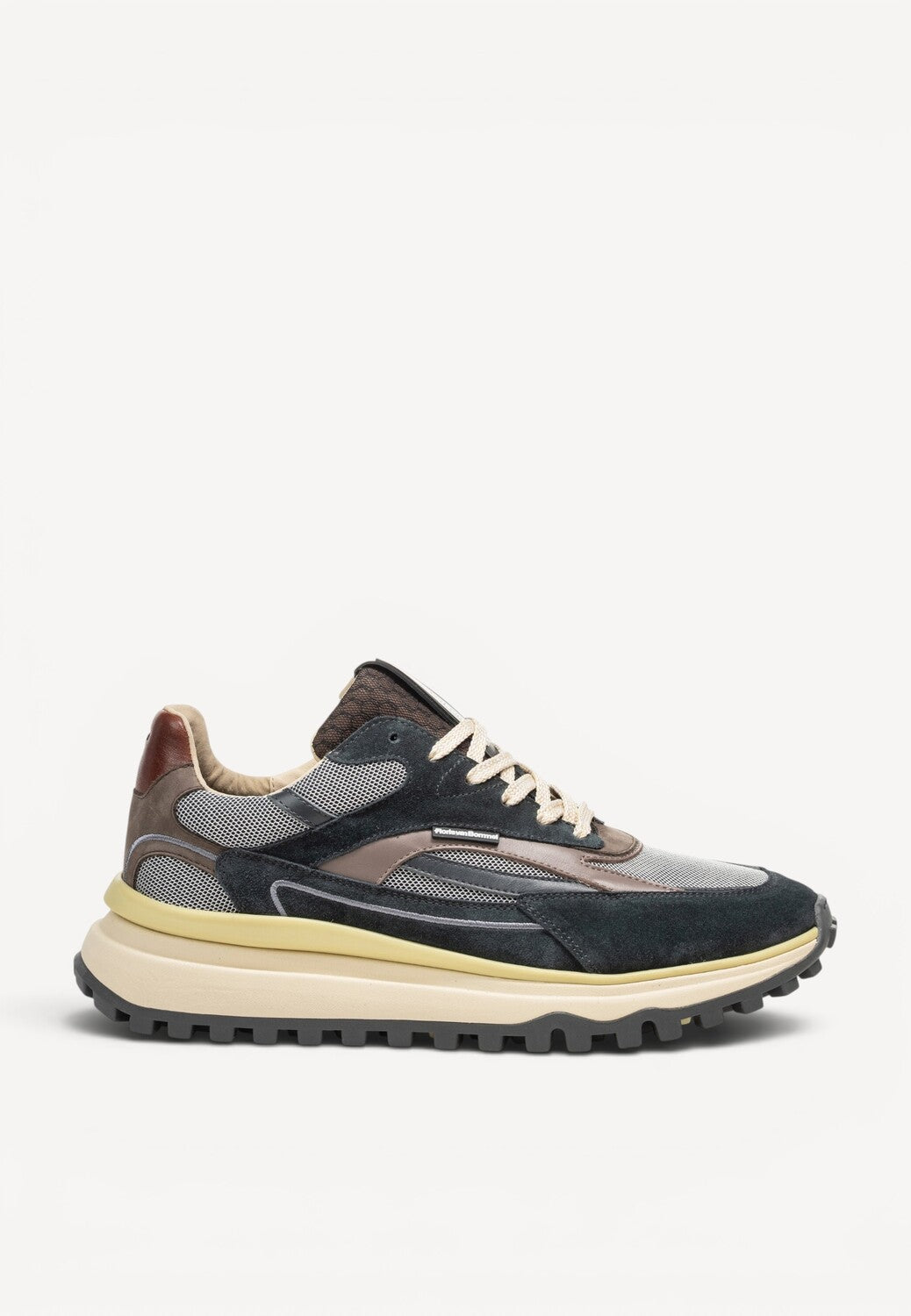 Heren veterschoenen-Blauw combi kleur