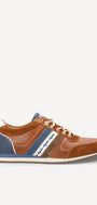 Heren veterschoenen-Bruin leer