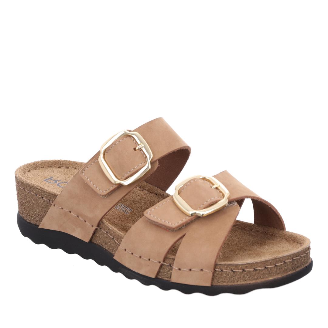 DAMES OPEN SCHOENEN-Beige suède/nubuck