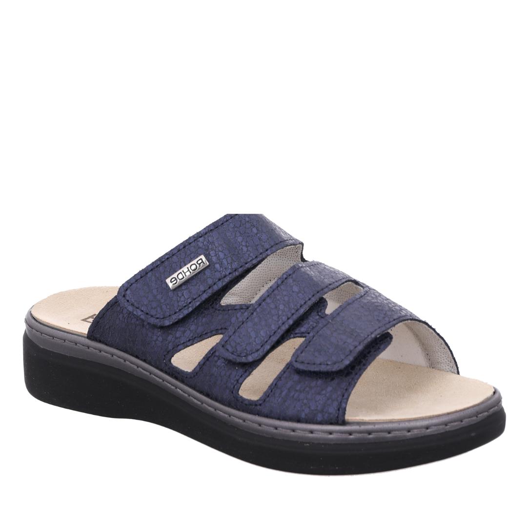 DAMES OPEN SCHOENEN-Blauw leer