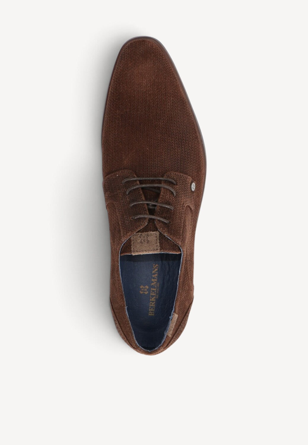 Heren veterschoenen-Bruin suède