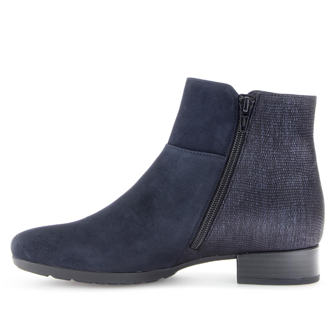 DAMES BOOTS+KORT LAARS-Blauw suède/nubuck