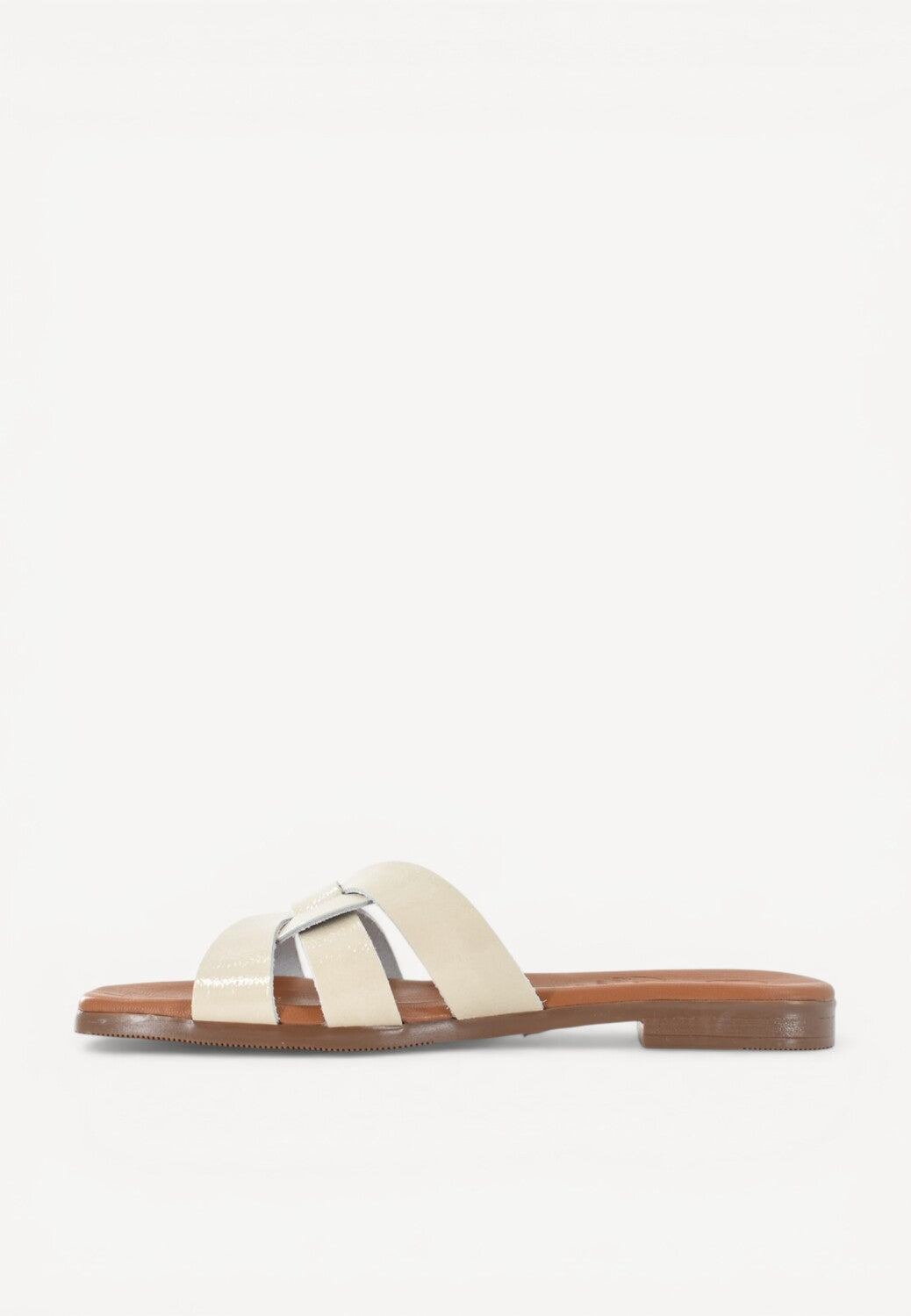 DAMES OPEN SCHOENEN-Beige lak