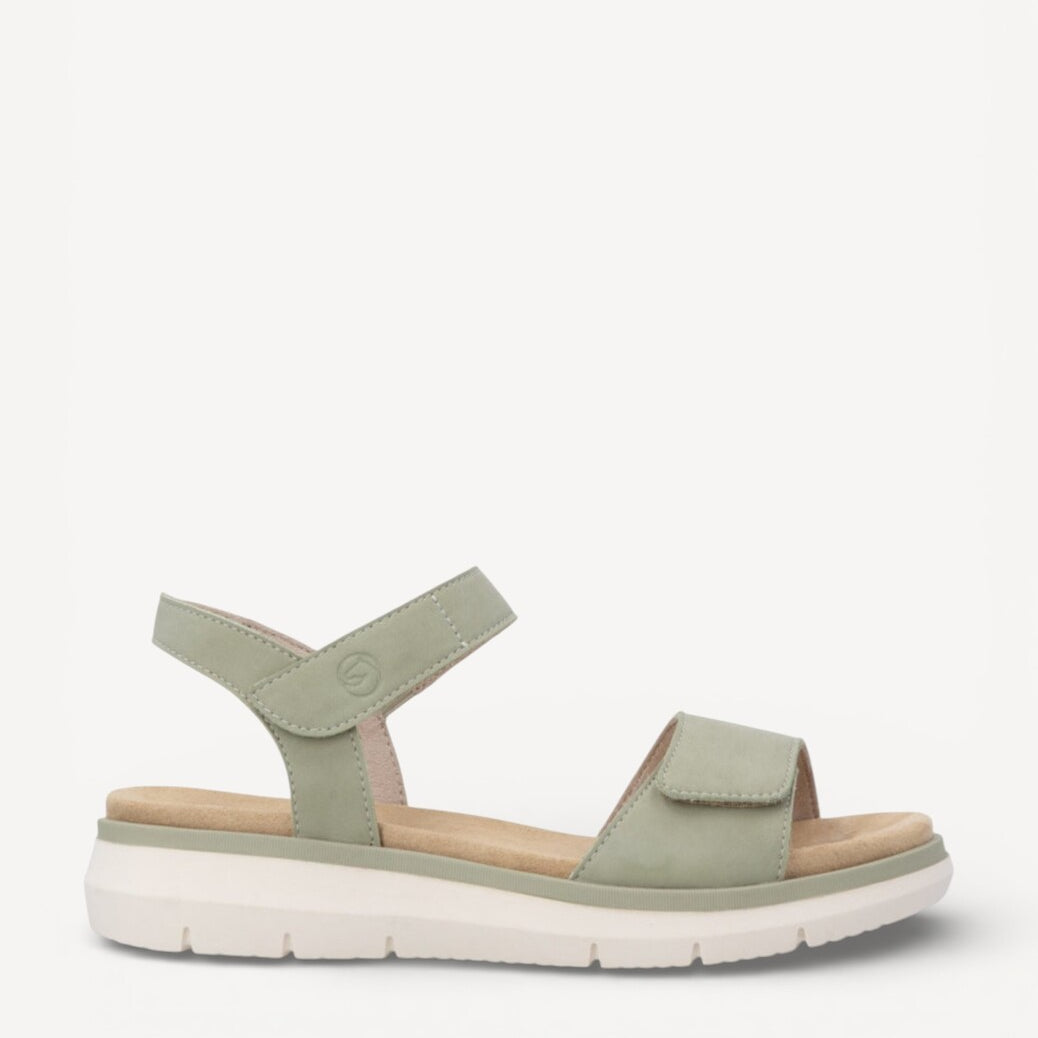 DAMES OPEN SCHOENEN-Groen suède/nubuck