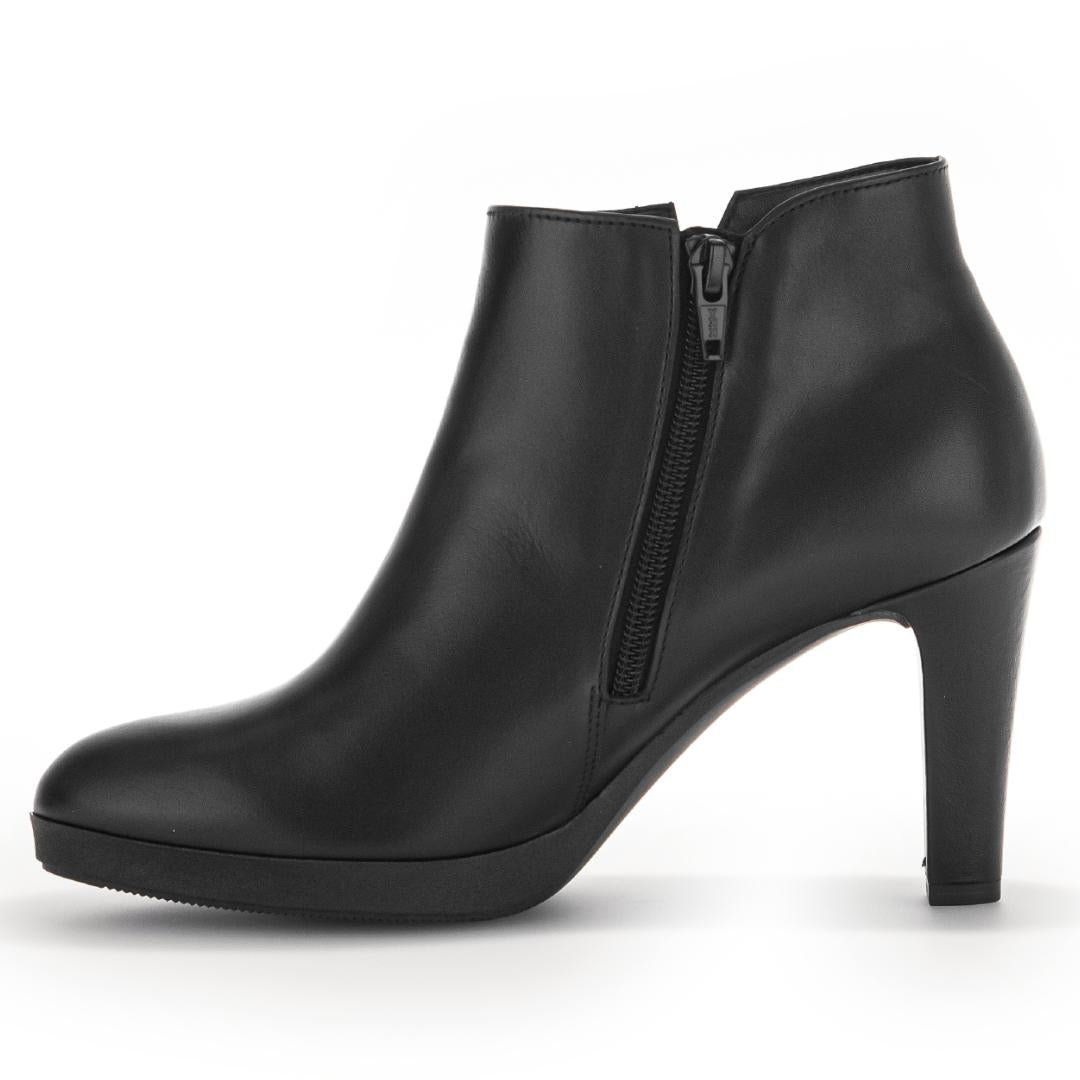 DAMES BOOTS+KORT LAARS-Zwart leer