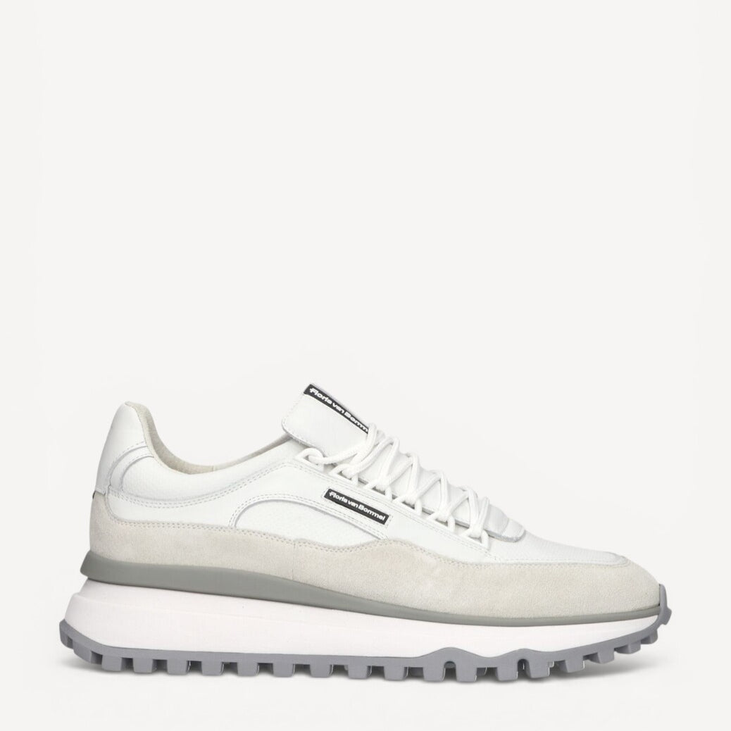 Heren veterschoenen-Wit combi kleur