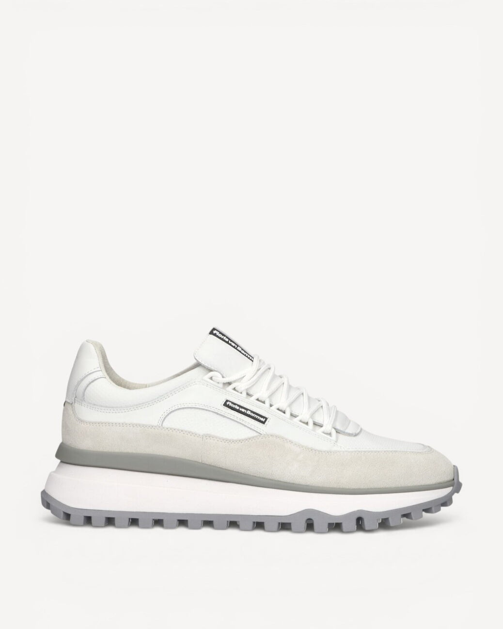 Heren veterschoenen-Wit combi kleur