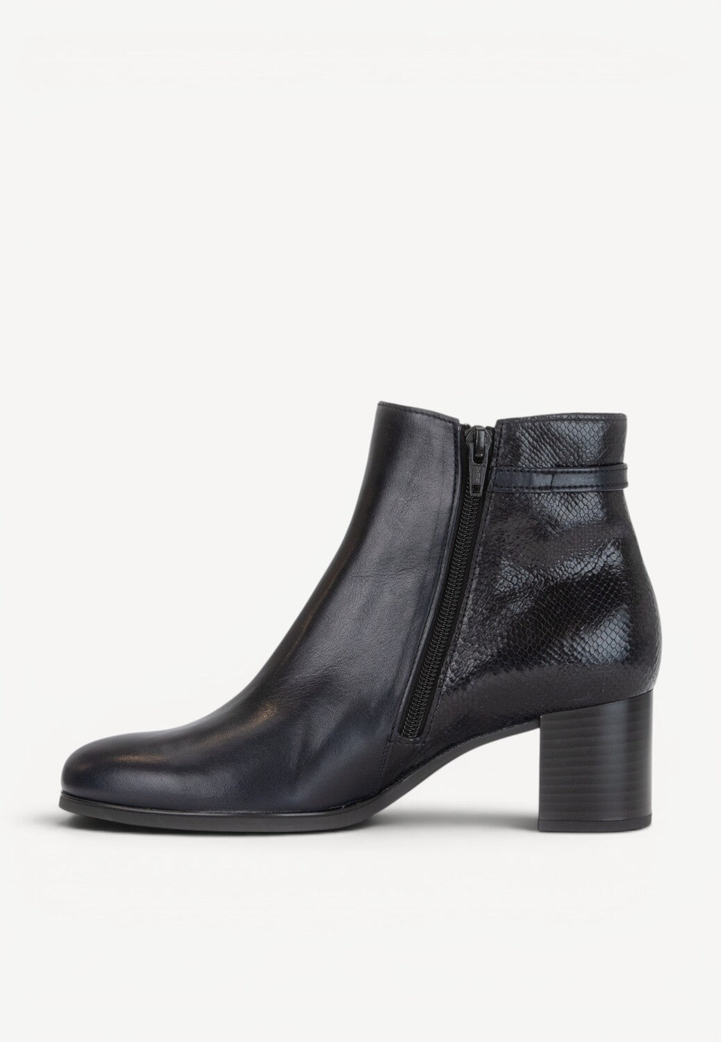 DAMES BOOTS+KORT LAARS-Blauw leer
