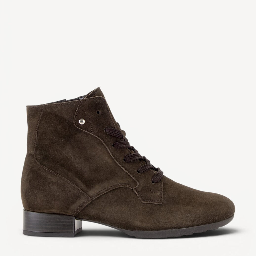 DAMES BOOTS+KORT LAARS-Bruin suède