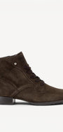 DAMES BOOTS+KORT LAARS-Bruin suède